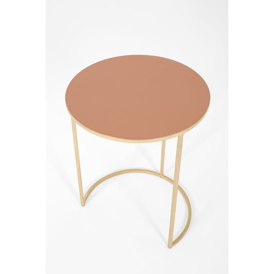 image of Modern pastel coral side table