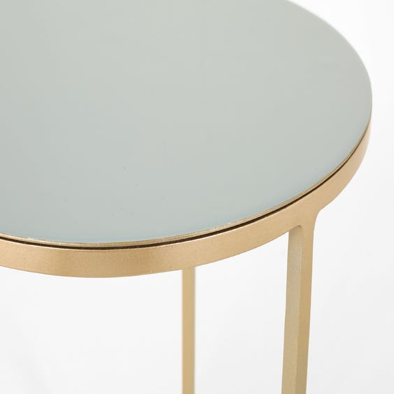 image of Modern grey enamel side table
