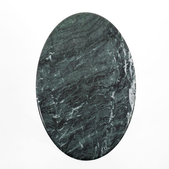 image of Green veined marble side table