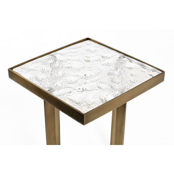 image of Small brushed bronze side table