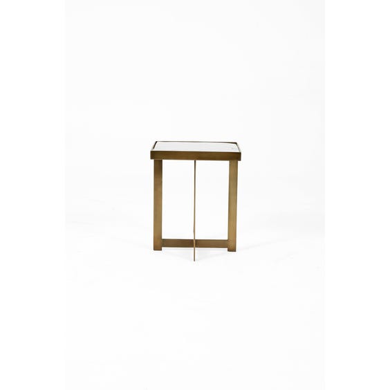 image of Small brushed bronze side table
