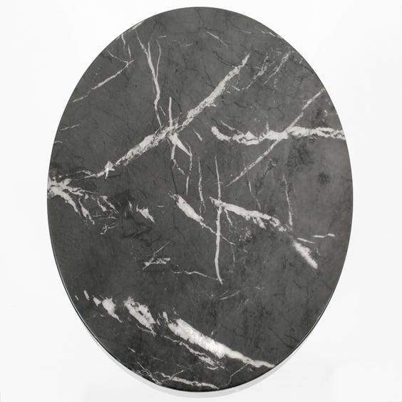 image of Faux marble circular side table