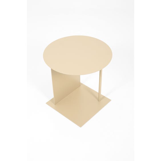 image of Postmodern putty metal side table