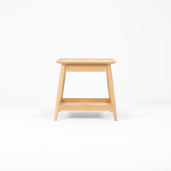 image of Pinch light oak square side table