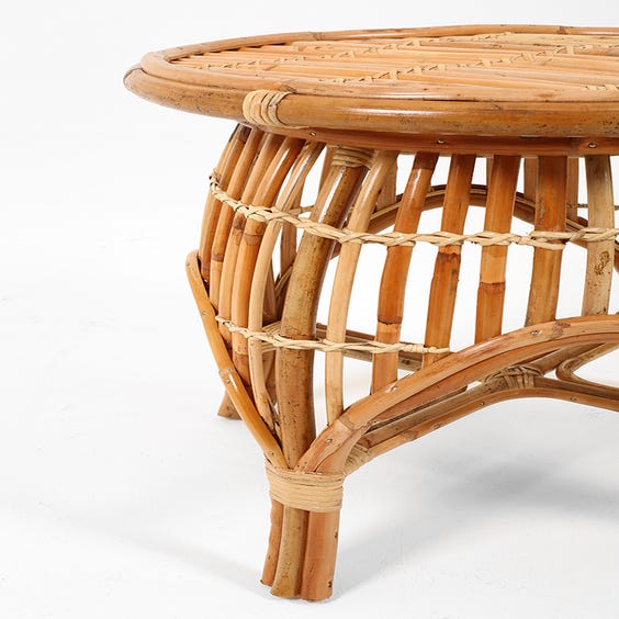 image of Midcentury style rattan occasional table