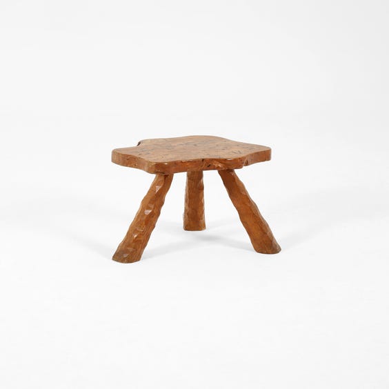 image of Midcentury French burr elm side table