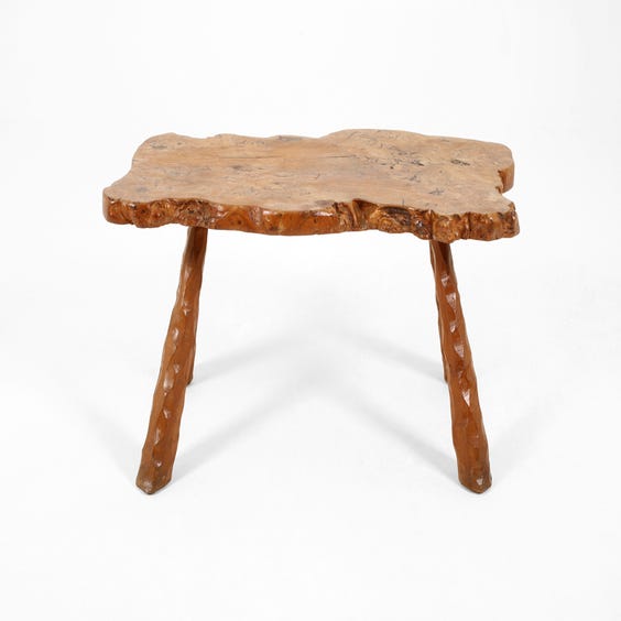image of Midcentury French burr elm table