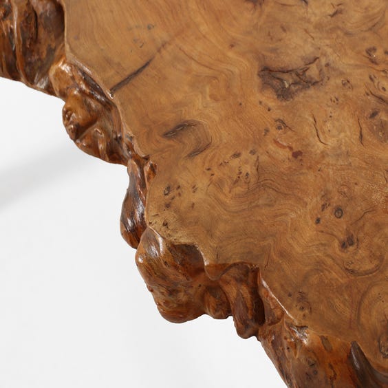 image of Midcentury French burr elm table