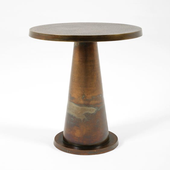 image of Modern burnished brass side table