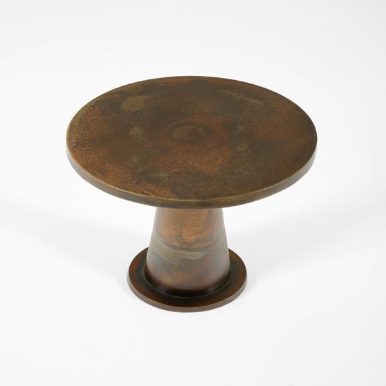 image of Modern burnished brass side table