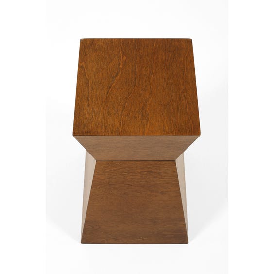 image of Sculptural walnut side table