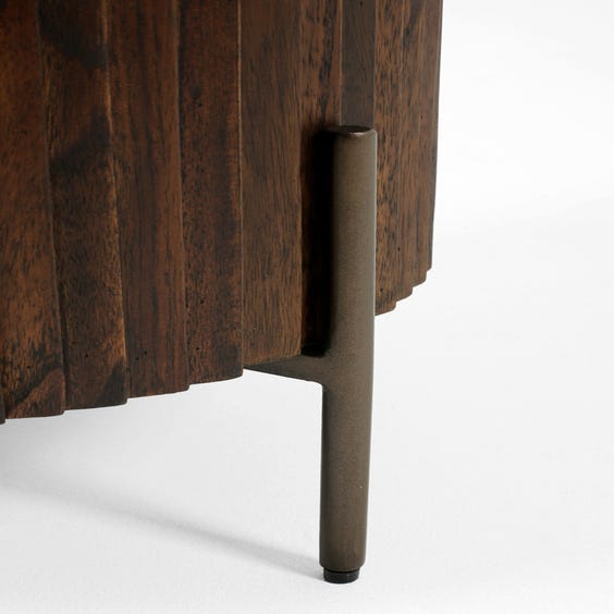 image of Darkwood drum side table