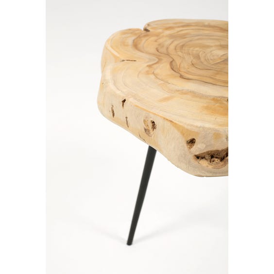 image of Primitive wooden side table