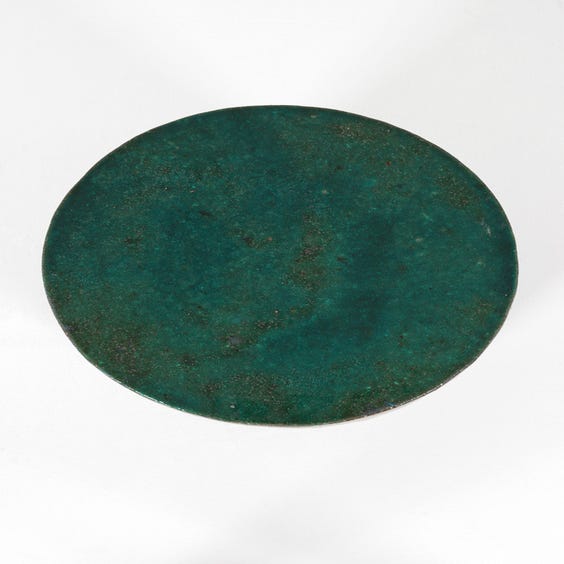 image of Teal drum side table
