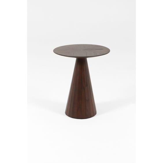 image of Postmodern wooden circular side table