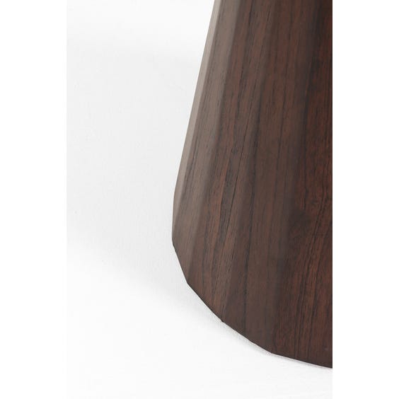image of Postmodern wooden circular side table