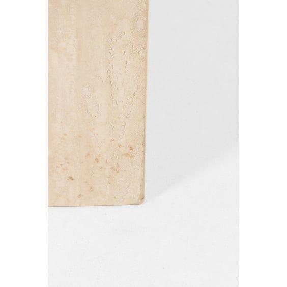 image of Beige travertine side table