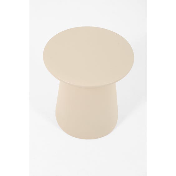 image of Postmodern putty circular ceramic side table