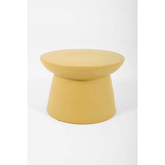 image of Postmodern olive green circular side table