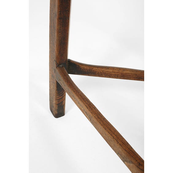image of Antique French rustic wooden cricket table