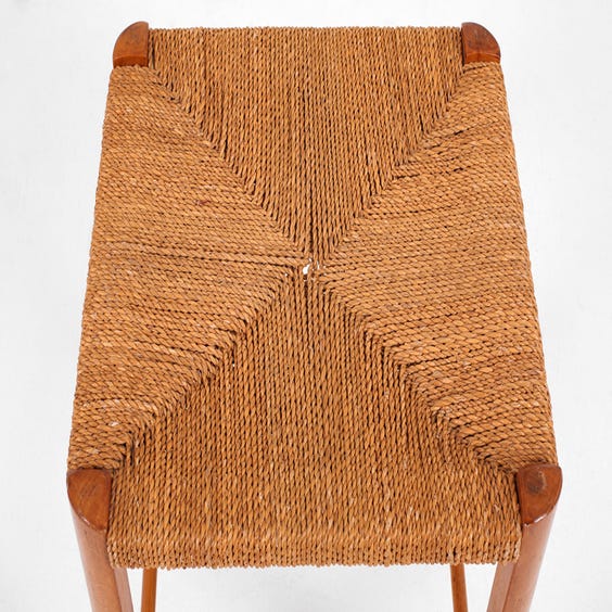 image of Woven raffia top stool