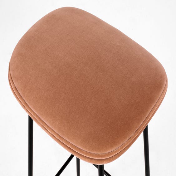 image of Fawn velvet Beetle bar stool