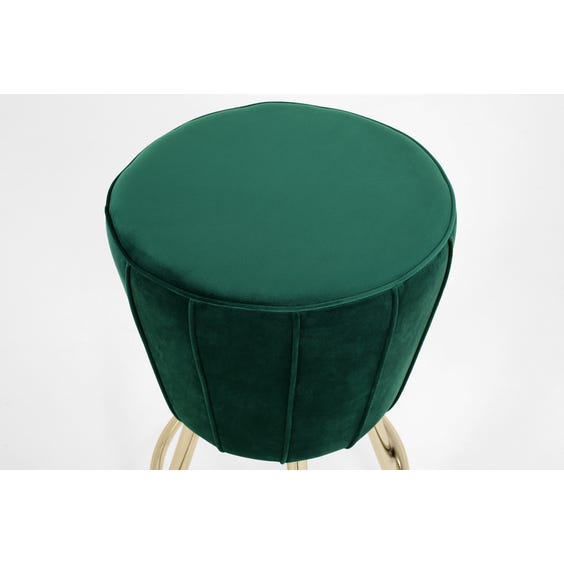 image of Emerald velvet bar set