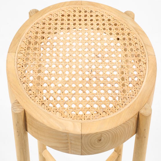 image of Modern pale wooden stool