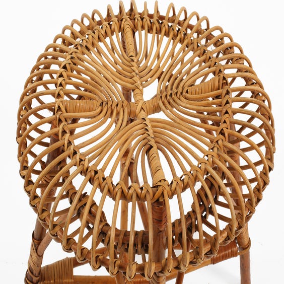 image of Italian circular bamboo  stool