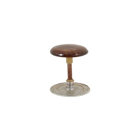 image of Midcentury industrial circular stool