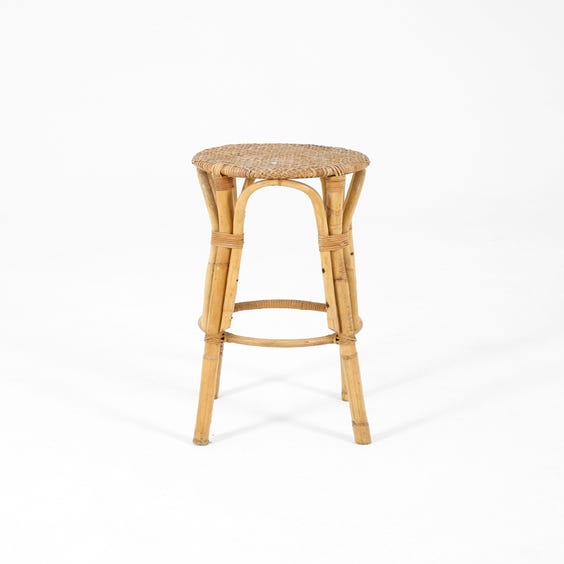 image of Midcentury rattan bar stool