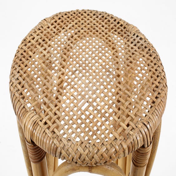 image of Midcentury rattan bar stool