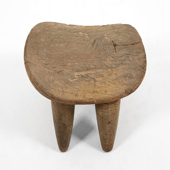 image of Primitive carved wooden stool
