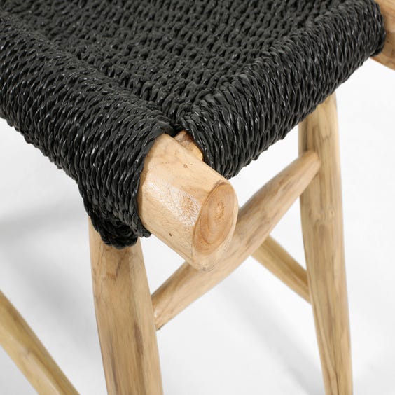 image of Modern primitive pale wooden stool