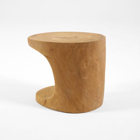 image of Single arch wooden stool