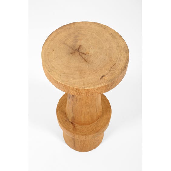 image of Modern solid carved wood bar stool