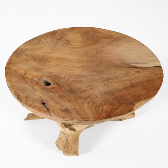 image of Primitive raw carved bar stool