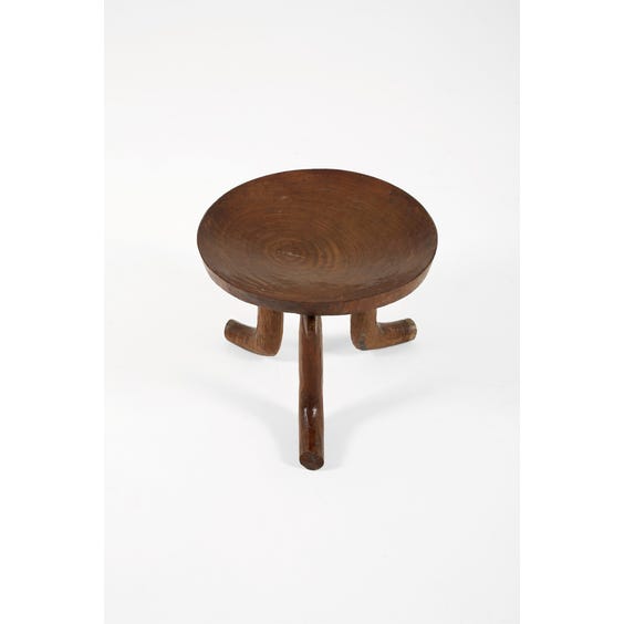 image of Primitive carved wood stool