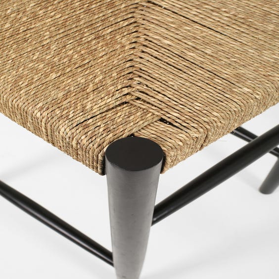 image of Midcentury natural woven stool