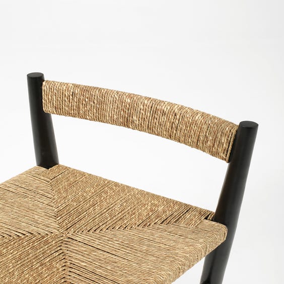 image of Midcentury natural woven stool