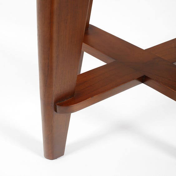 image of Midcentury style rattan wooden bar stool