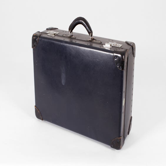 image of Navy blue vintage suitcase