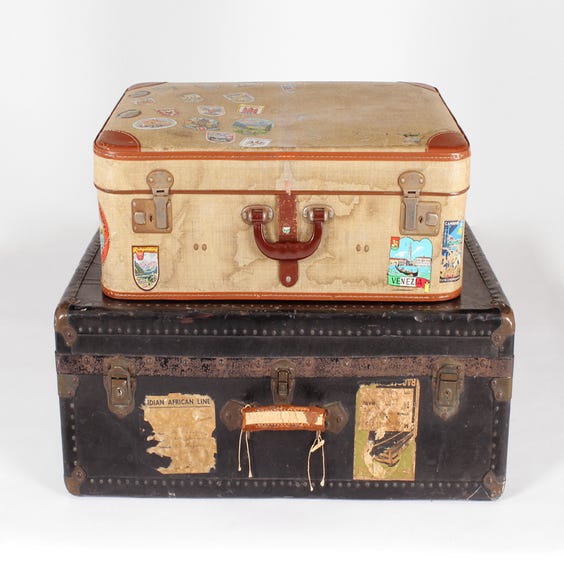 image of Two vintage suitcases