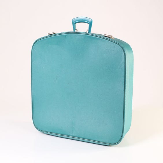 image of Jade green vintage suitcase