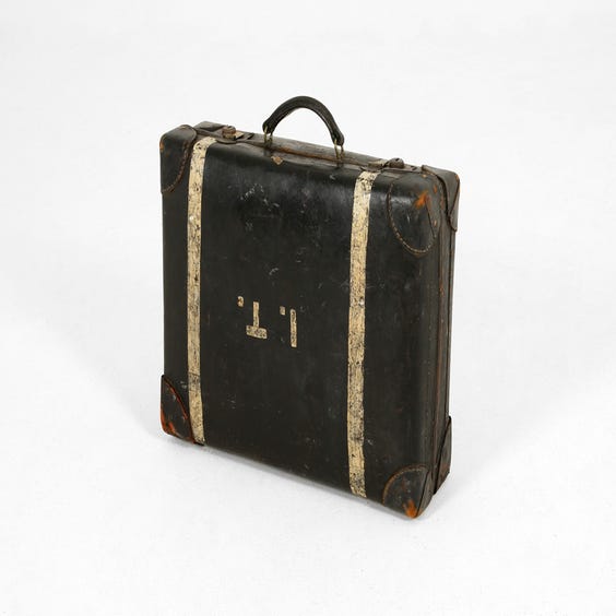 image of Period distressed black suitcase