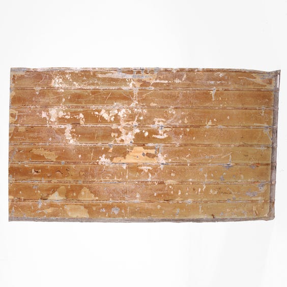 image of Rectangular weathered corrugated iron sheet