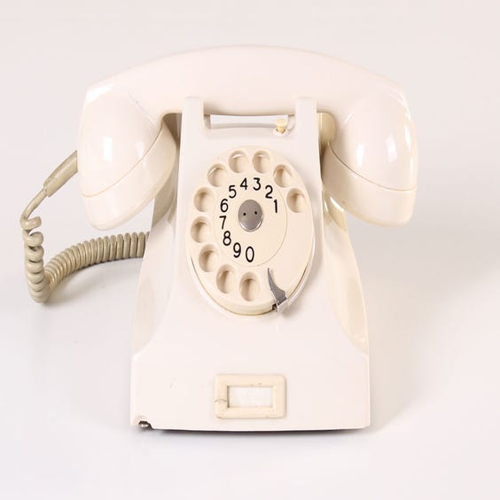 image of Off white period telephone