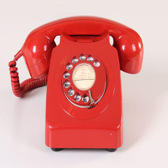image of Red period telephone