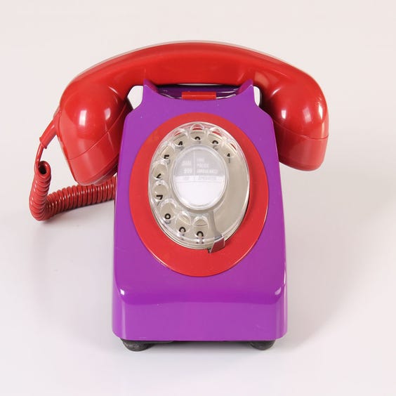 image of Retro purple telephone