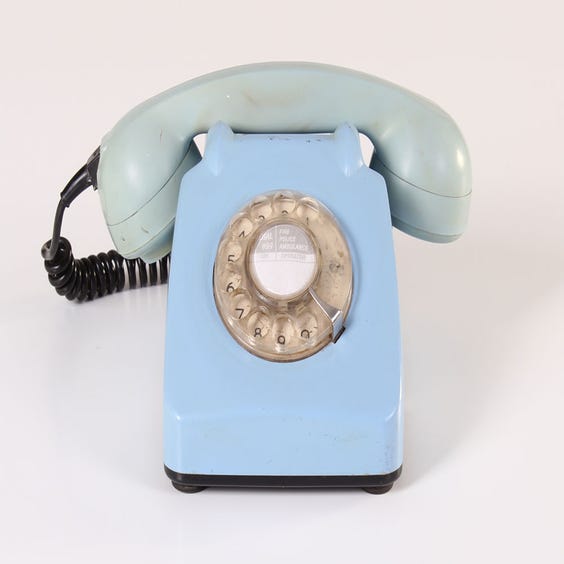 image of Pale blue period telephone